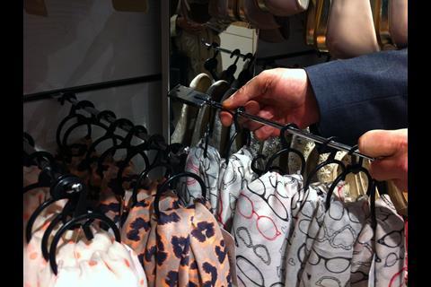 Accessorize uses magnetic display hooks to make it easier to move them and keep them sturdy.